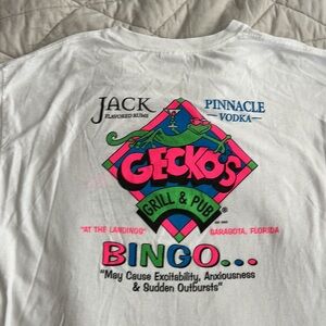 Vintage 90s Gecko/Lizard Graphic Tshirt Sz Large Sarasota Florida gecko’s